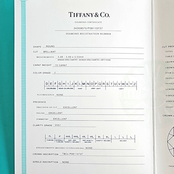 Tiffany & Co. Diamond Earrings | .7 carat each side - Picture 8 of 14